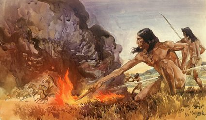 Discovery Of Fire By Early Man Pictures